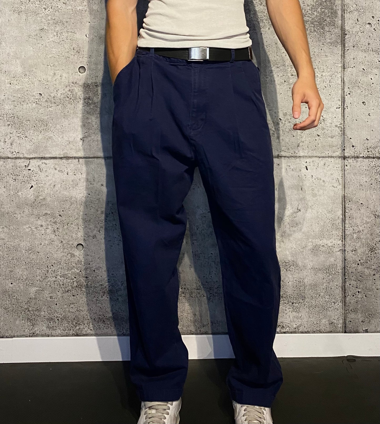 Pantalon oversize bleu