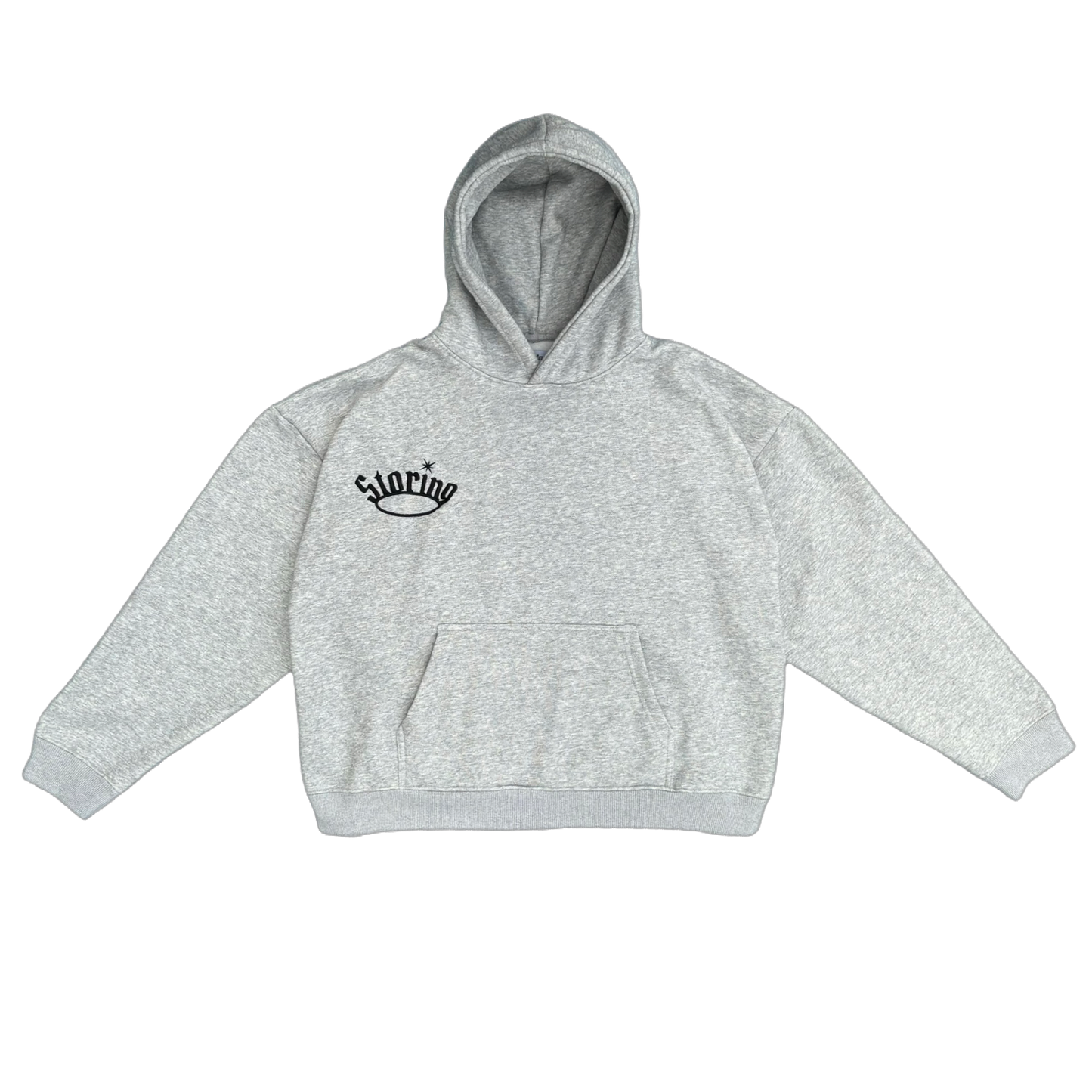 GREY BOXY HOODIE