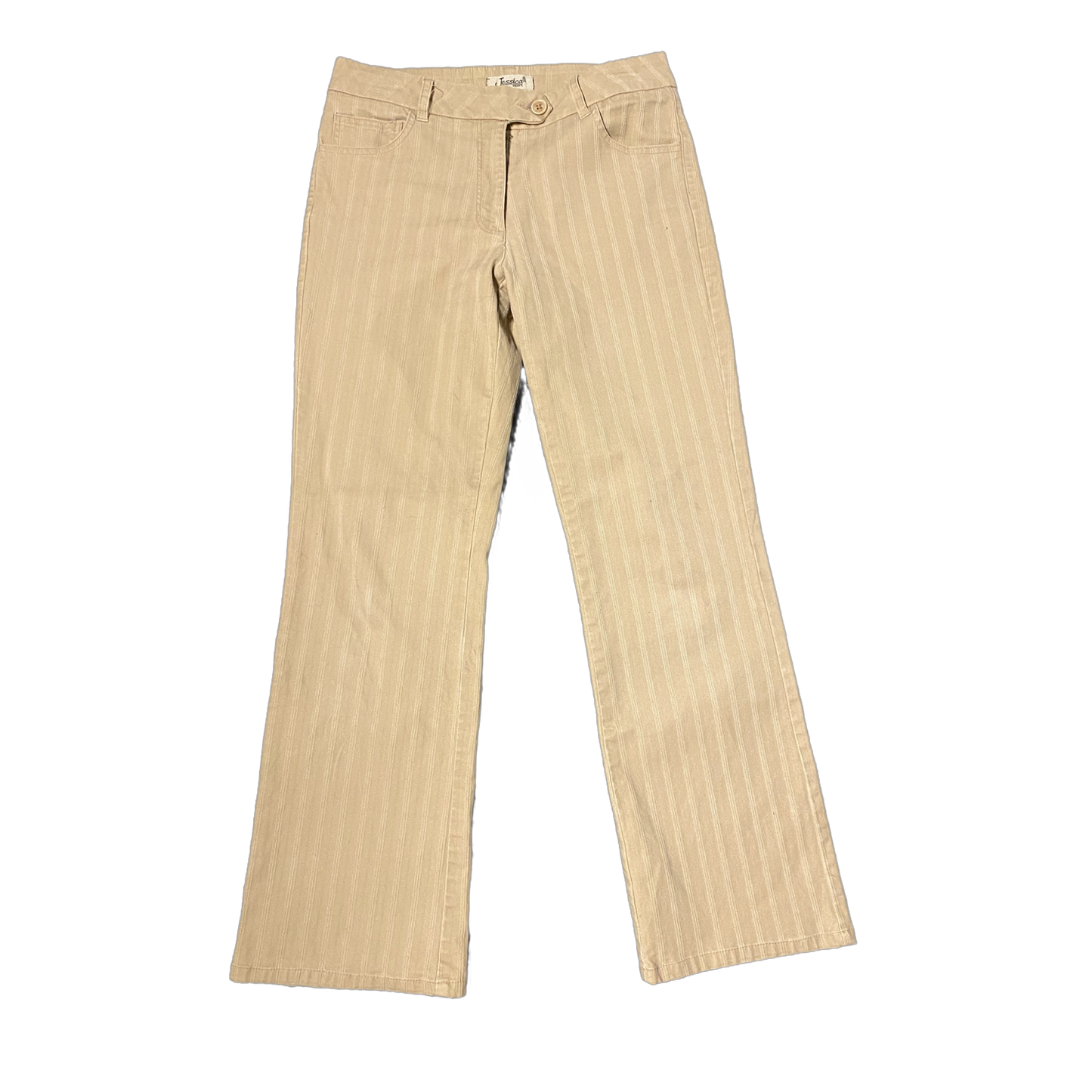 Pantalon beige rayé